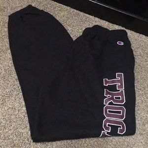 Men’s Champion brand Trocaire College sweat pants